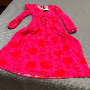 Kate Spade Vibrant Red Floral Dress